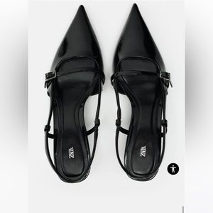 ZARA BUCKLED STRAP SLINGBACK SHOES
